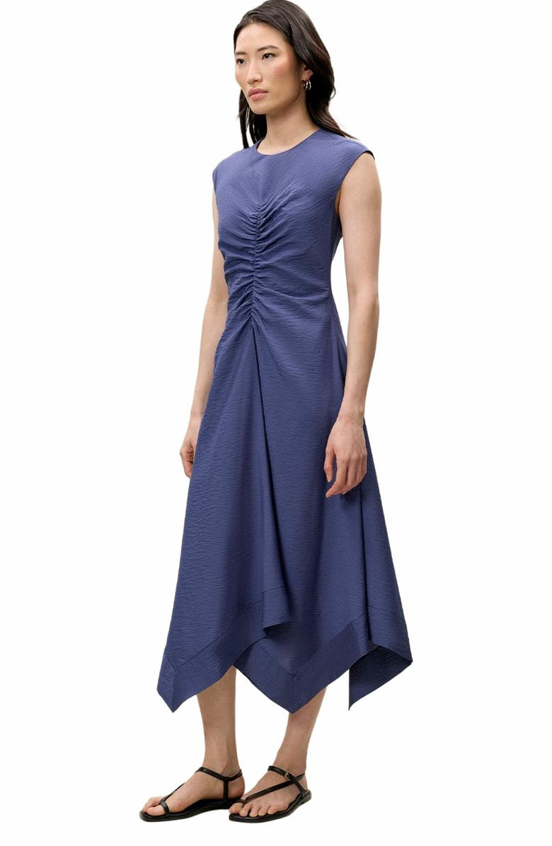 Rebecca Taylor Allegra Stripe Dress, Alternate, color, Navy