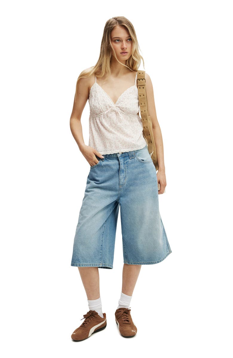 Cotton On Women's Cotton Lace Cami, Alternate, color, Kristen Daisy Peach