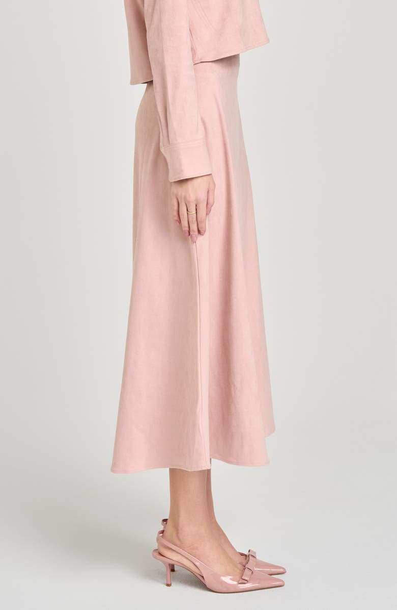 WAYF Chandler A-Line Midi Skirt, Alternate, color, Pink