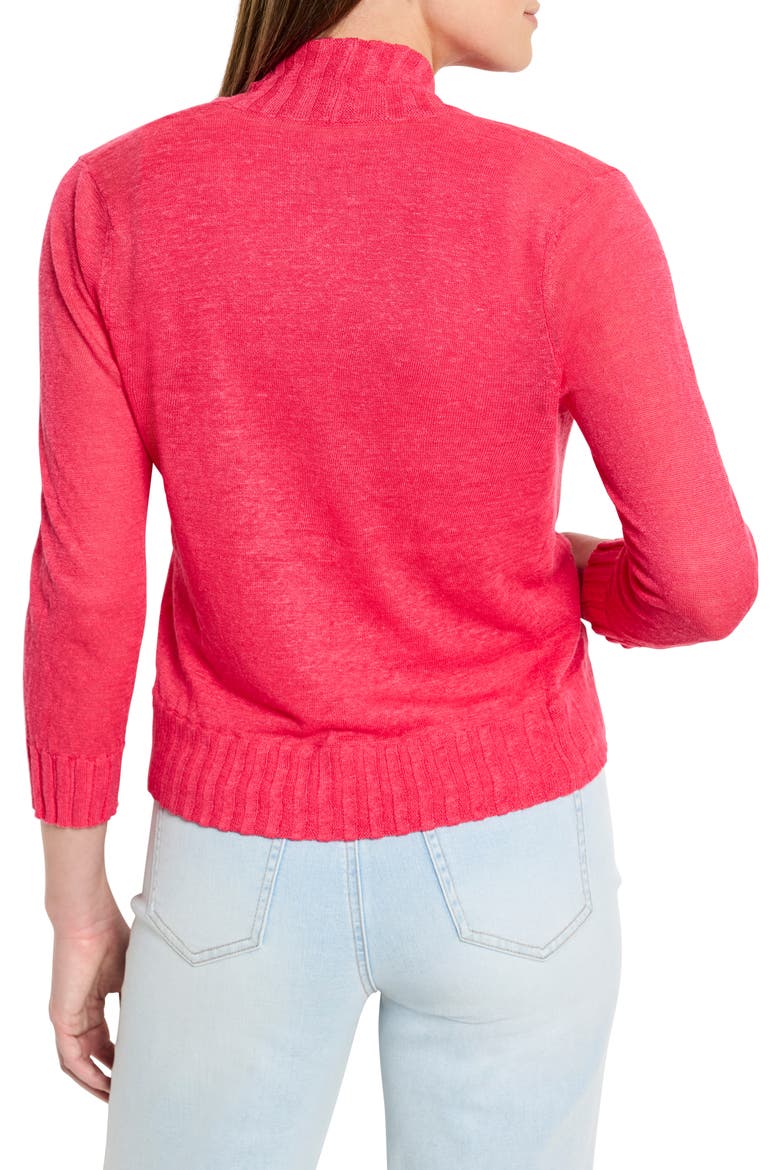 Linen Blend Bolero Cardigan, Alternate, color, DAIQUIRI