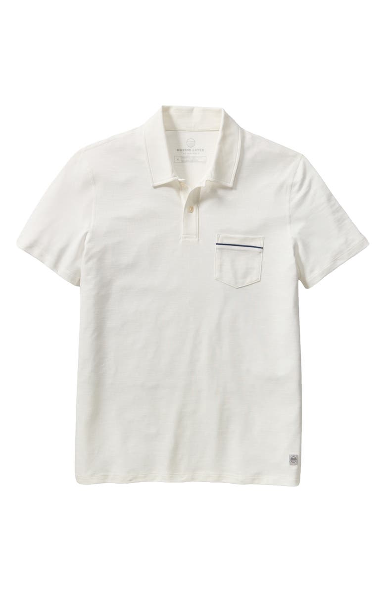 Marine Layer Air Pocket Polo, Alternate, color, White