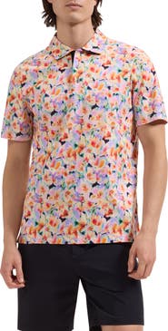 Bugatchi Hendrix Floral Pima Cotton Polo