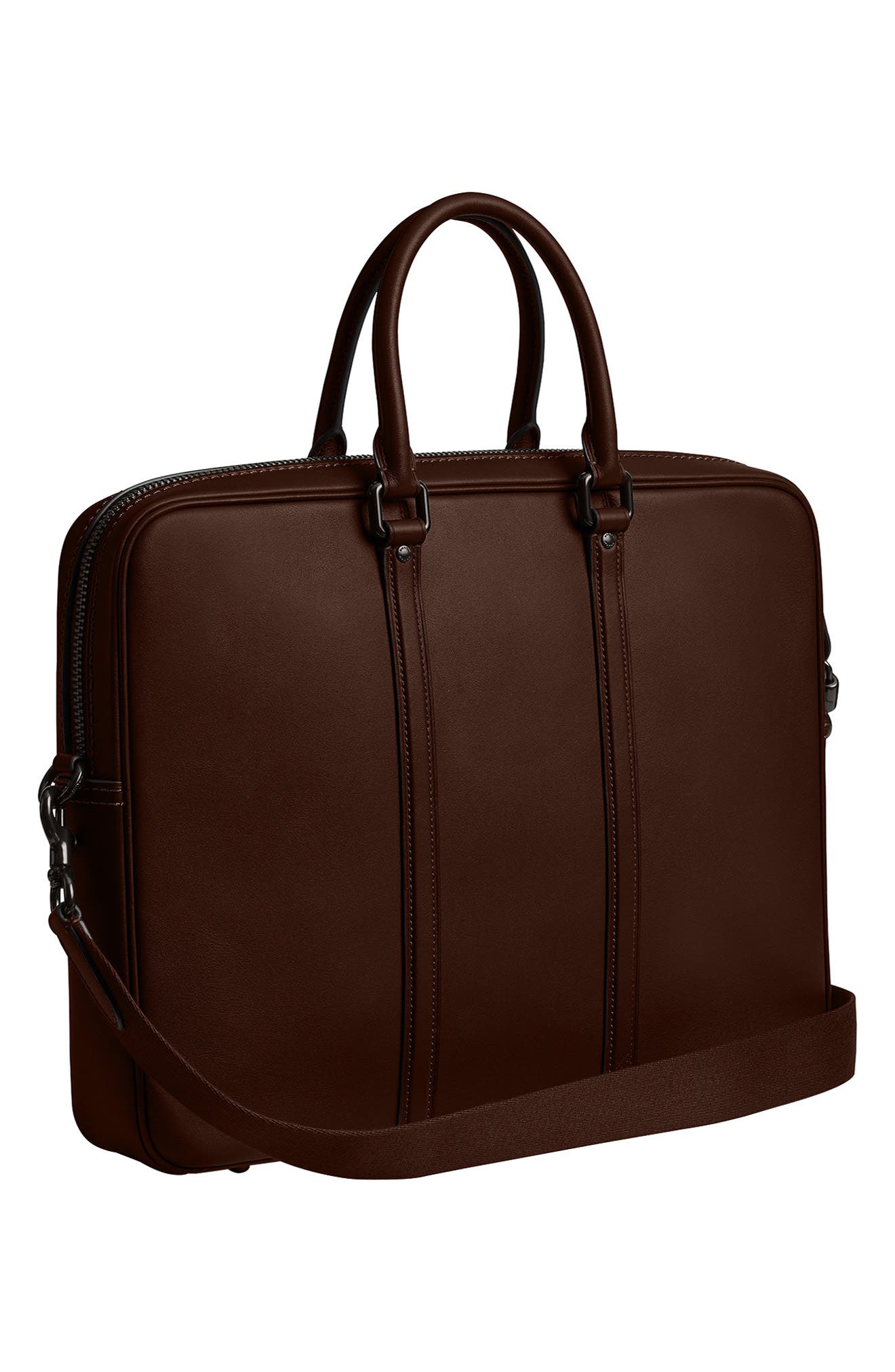 COACH Metropolitan Leather Briefcase, Alternate, color, Maple