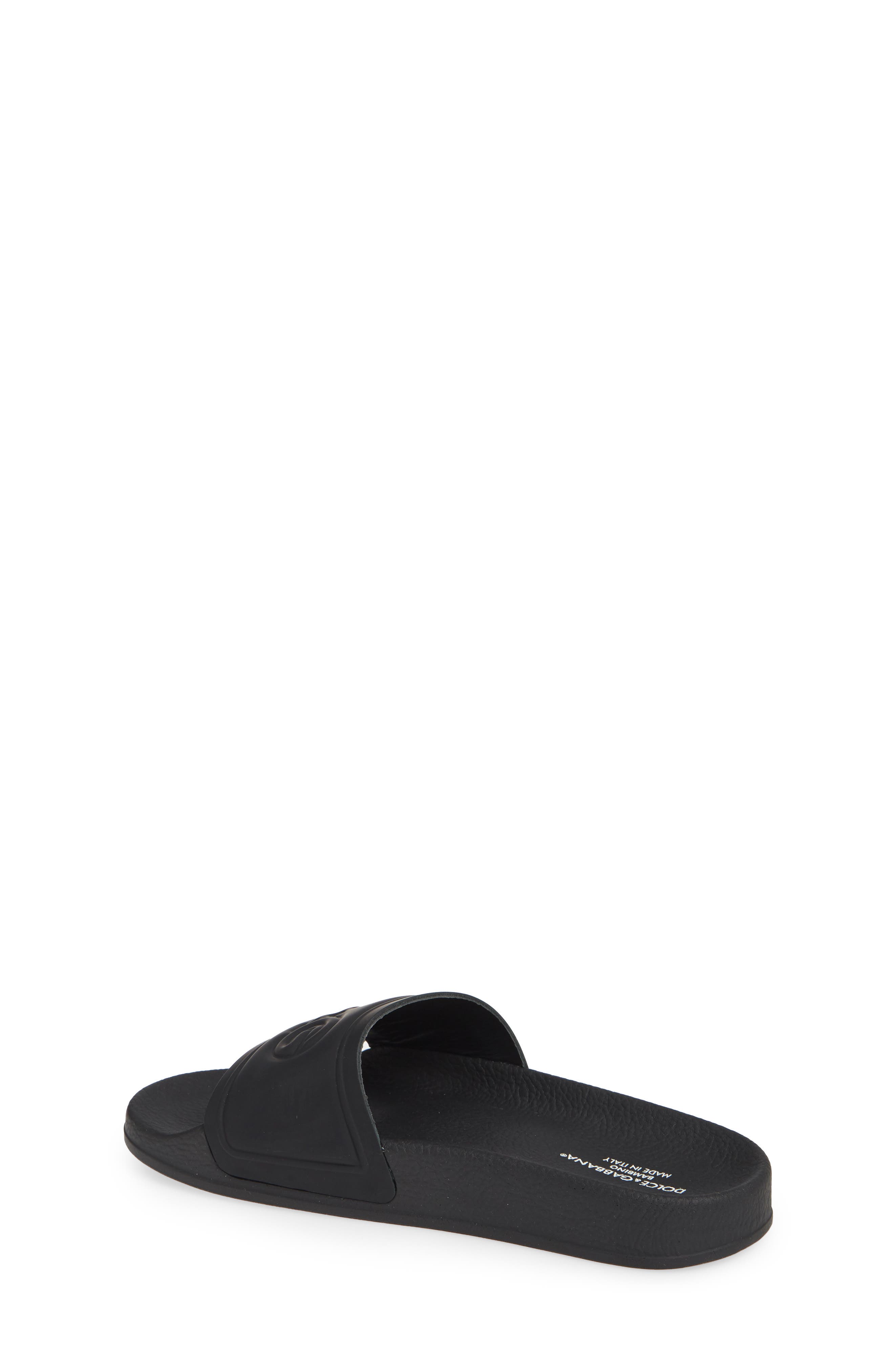Dolce&Gabbana Logo Slide Sandal, Alternate, color, 