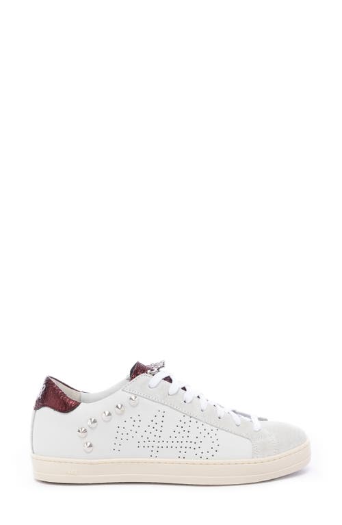 P448 John Stud Sneaker In White Meltere