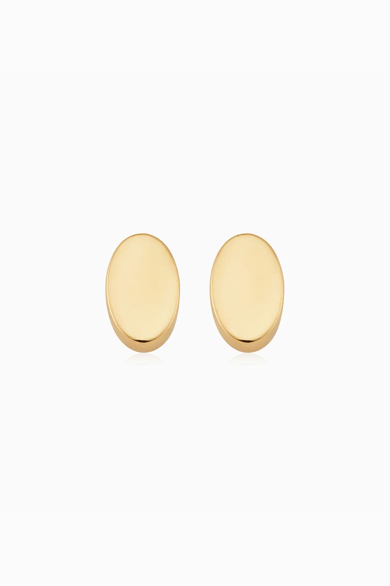 14K Gold Sweet Oval Studs, Alternate, color, Yellow Gold