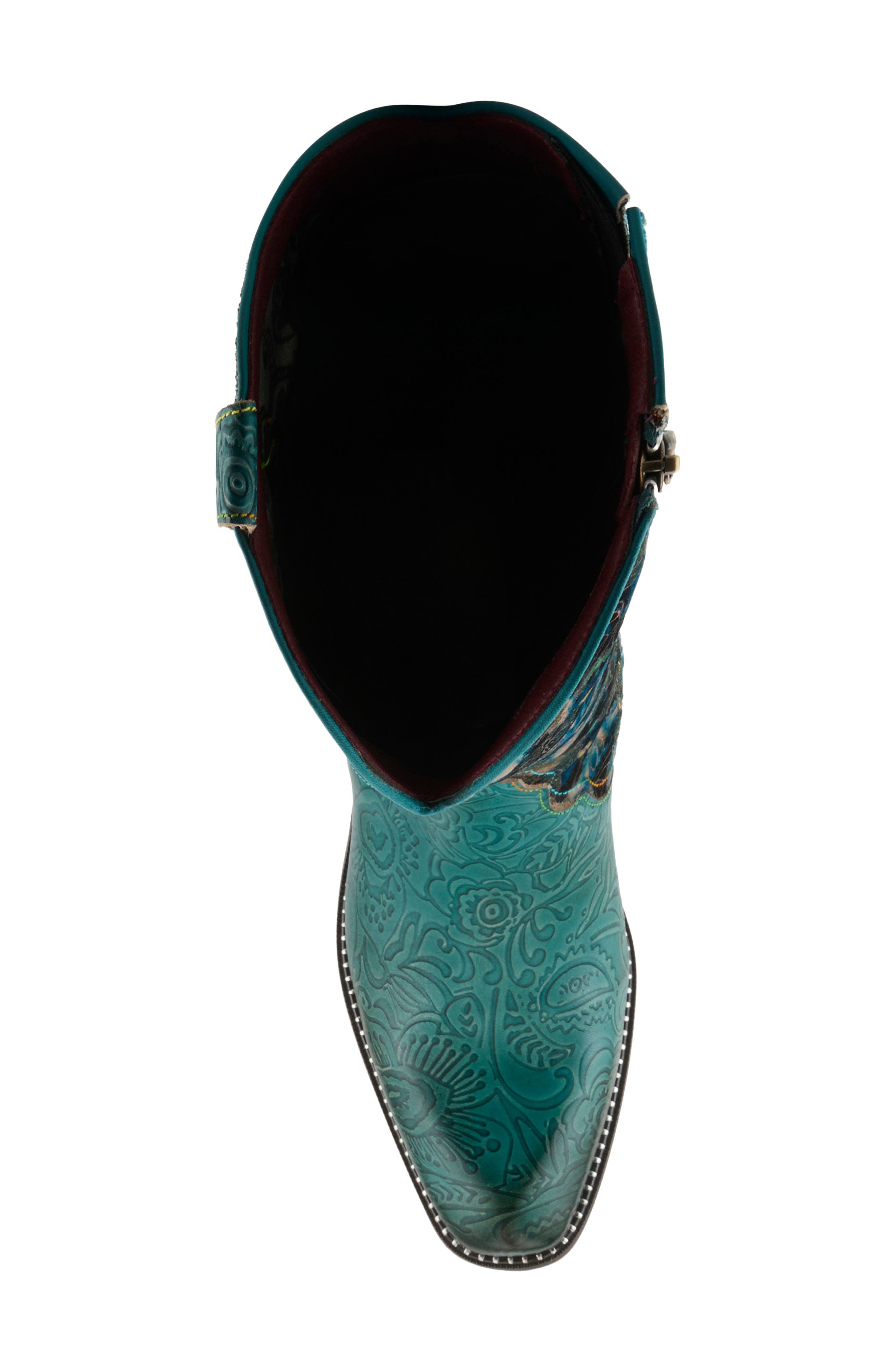 L'Artiste by Spring Step Rodeoqueen Western Boot, Alternate, color, Turquoise Multi