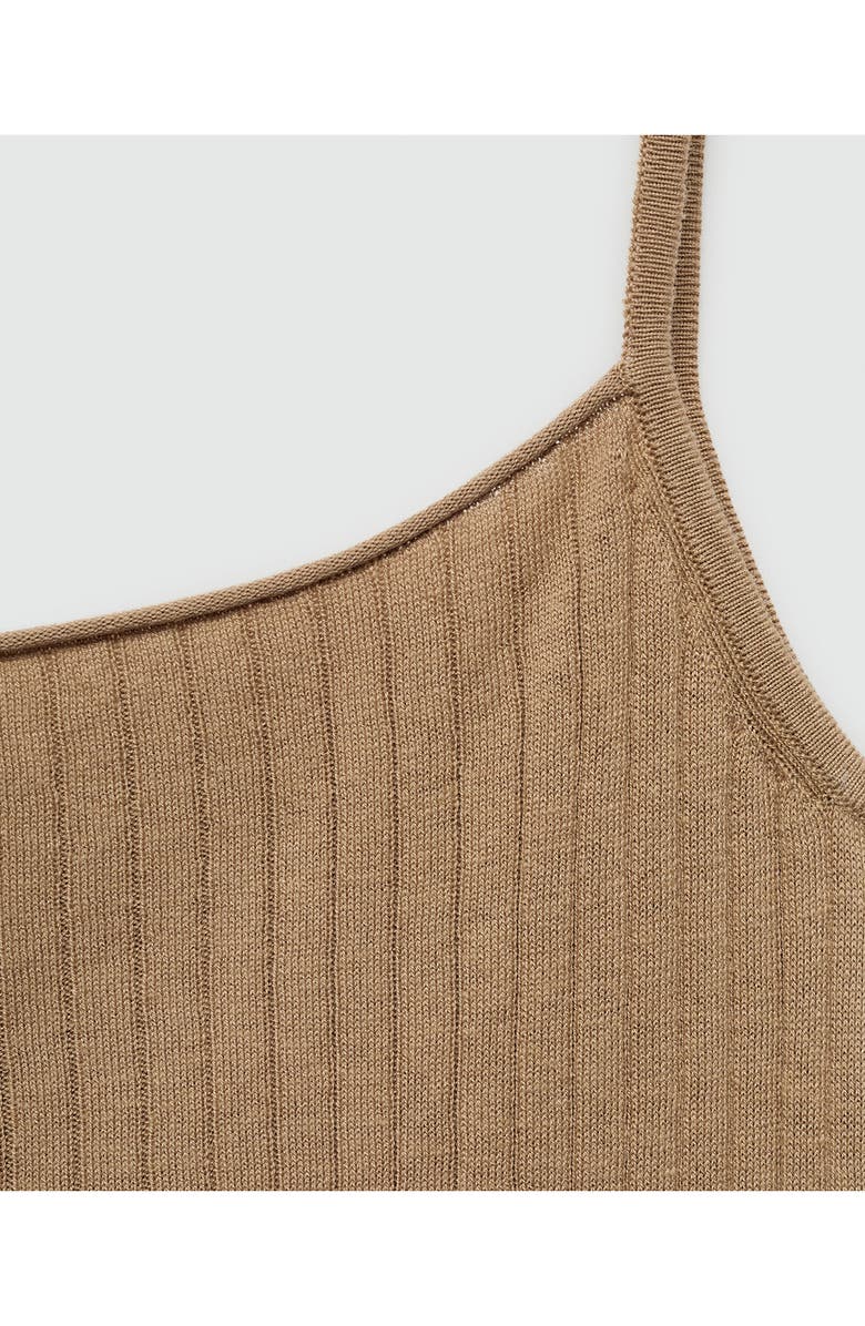 MANGO Cotton Blend Rib Body-Con Minidress, Alternate, color, 