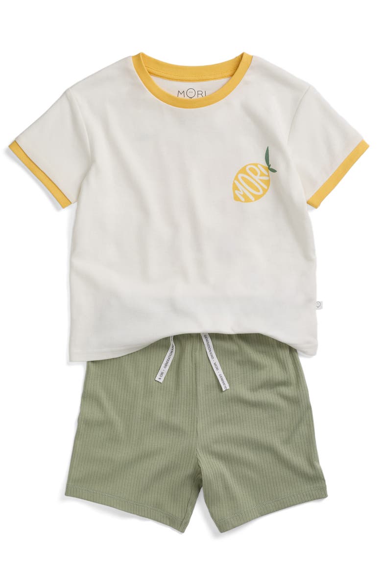 MORI Oversized Printed T-Shirt, Alternate, color, Citrus & Cloud Dancer