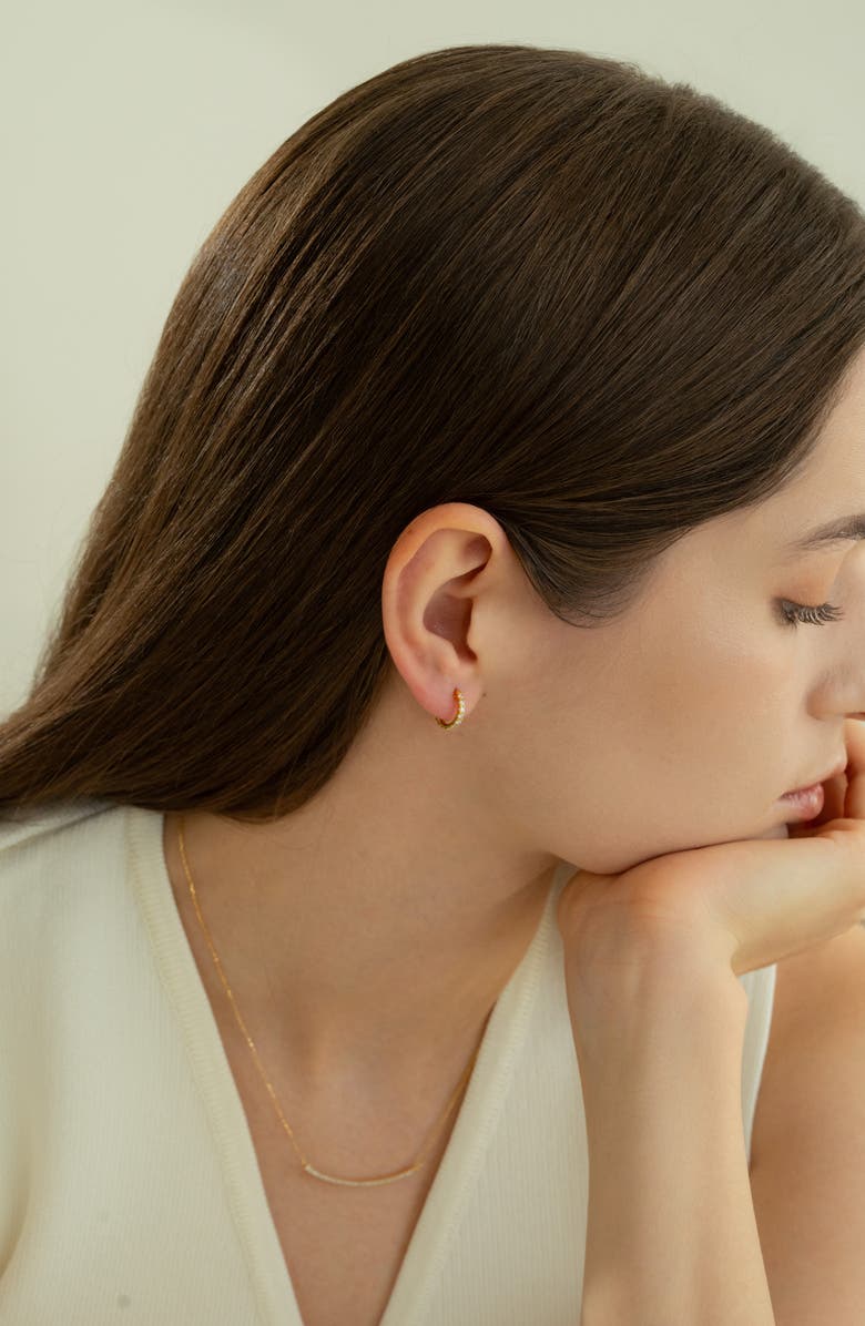 Bearfruit Jewelry Sterling Silver 18k Gold Plated Ophelia Huggies Holiday Gift Idea, Alternate, color, Gold