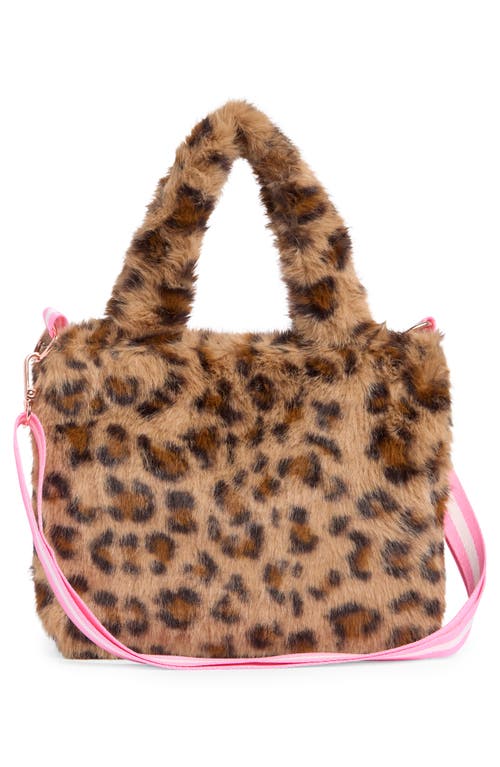 Piper & Jax Kids' Faux Fur Leopard Tote In Multi