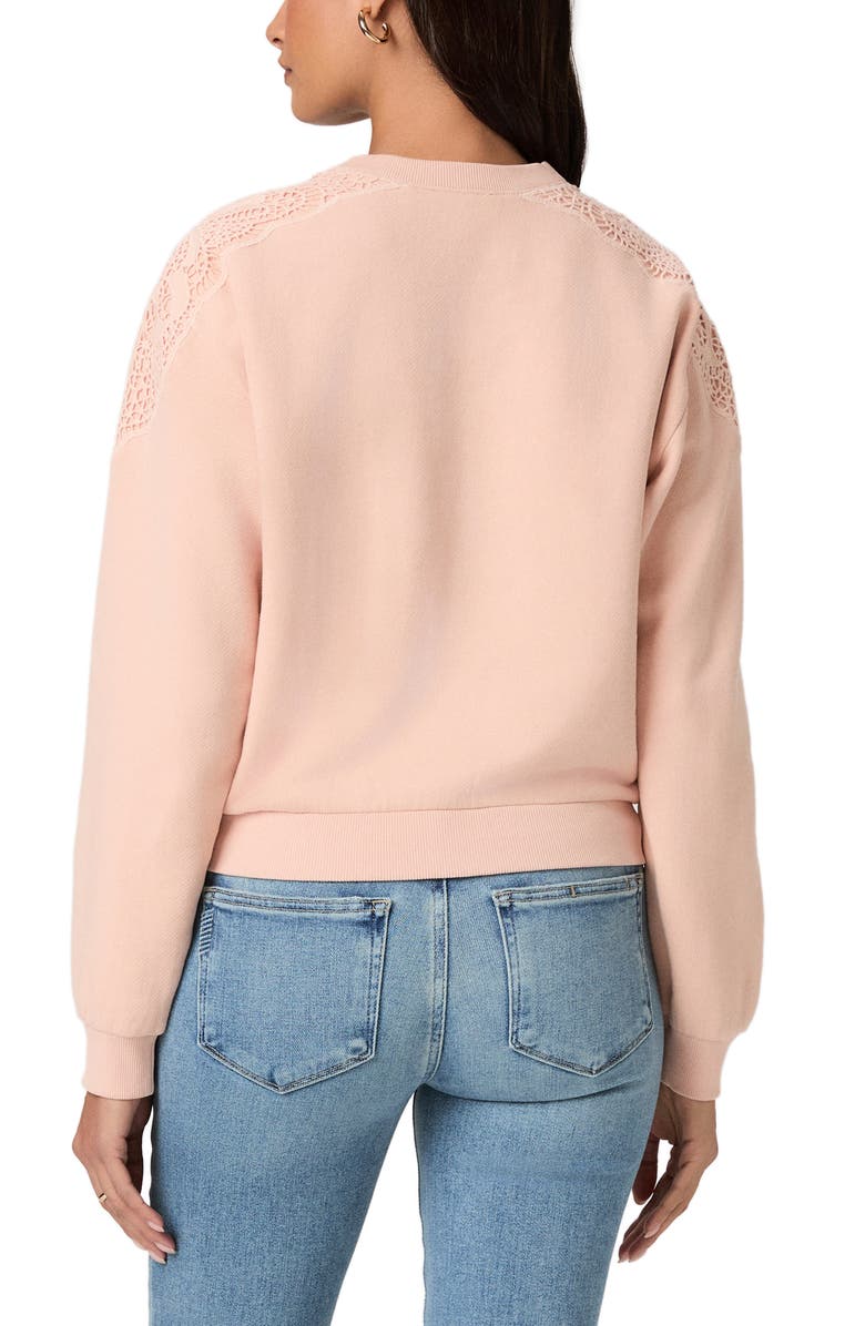 PAIGE Dagmar Embellished Sweatshirt, Alternate, color, Light Pink