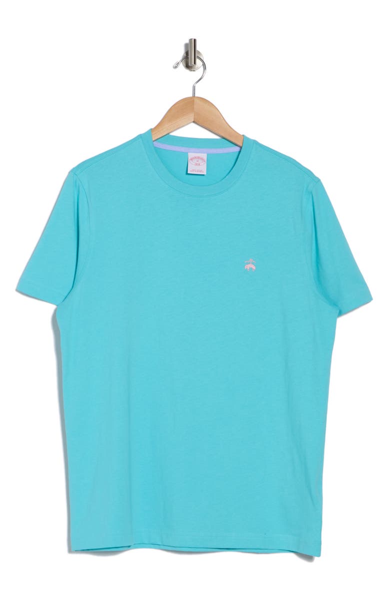 Brooks Brothers Solid Cotton Jersey T-Shirt, Alternate, color, Bright Blue
