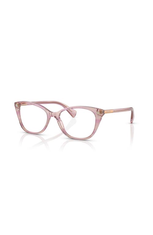 Ralph 53mm Rectangle Optical Glasses In Pink