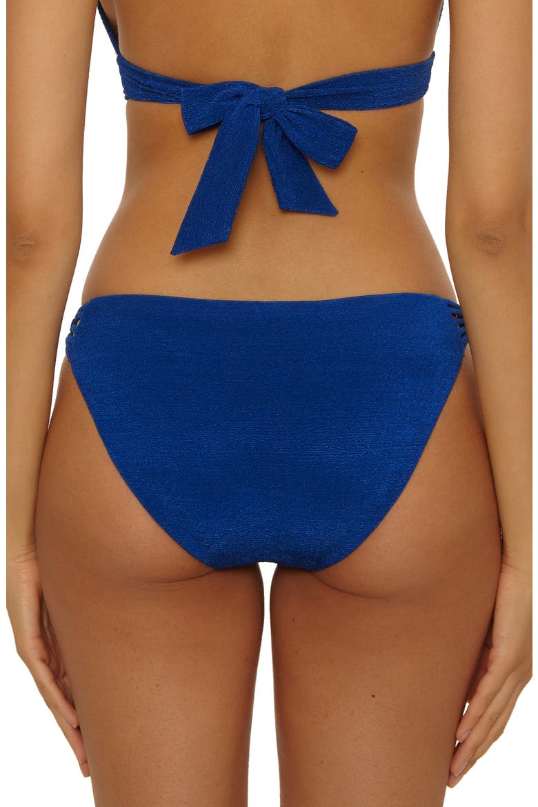 Crete Crepe Hipster Bikini Bottoms, Alternate, color, INDIGO