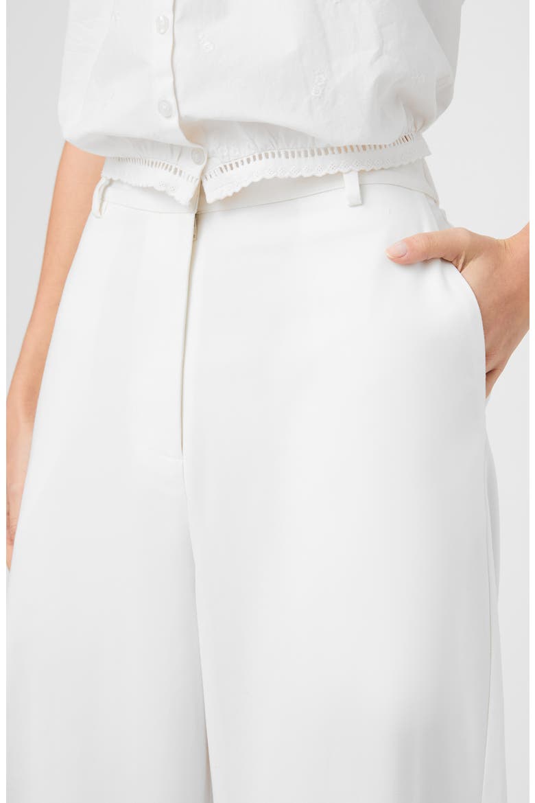 Wide Leg Twill Pants, Alternate, color, SUMMER WHITE