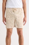 DENIM AND FLOWER Paisley Print Cotton Drawstring Shorts