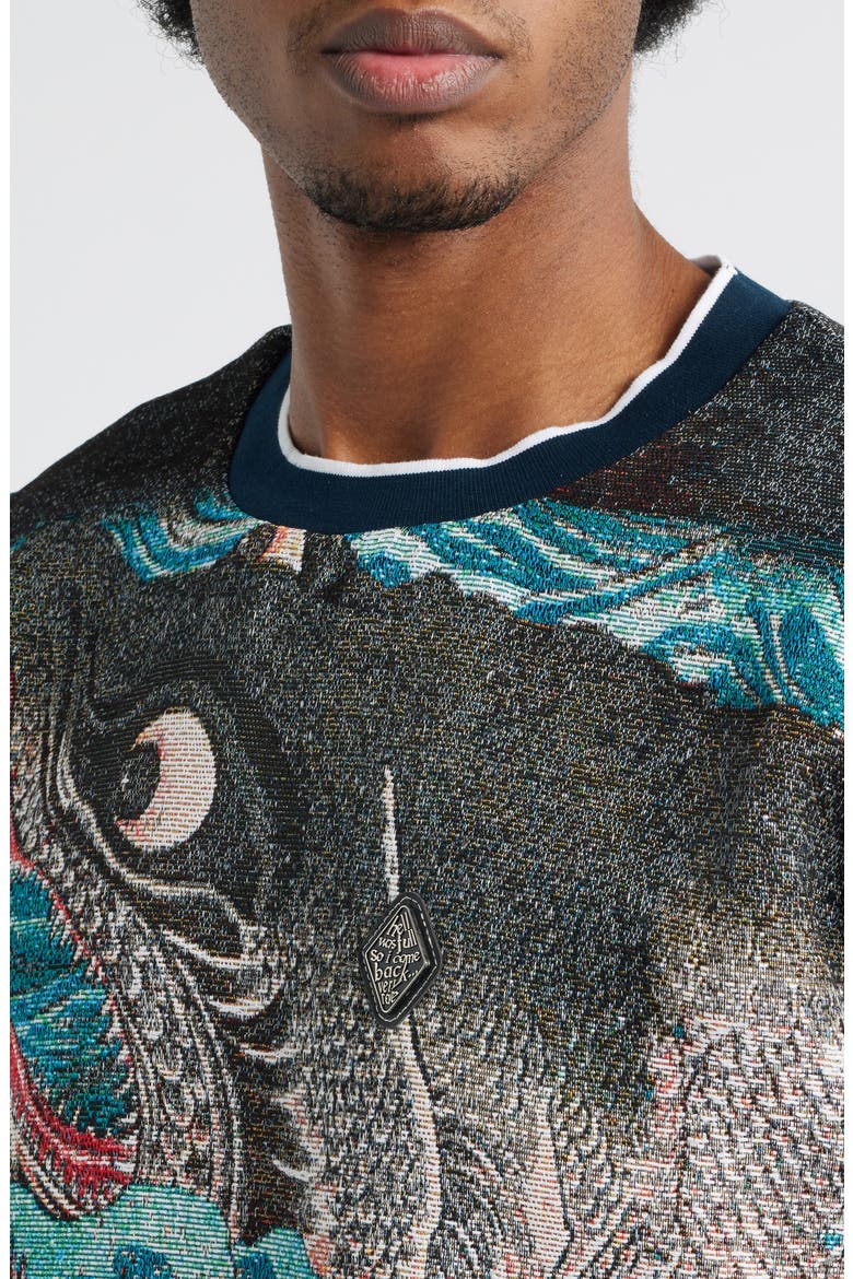 Tametomo Rescued Jacquard Sweatshirt, Alternate, color, GREEN