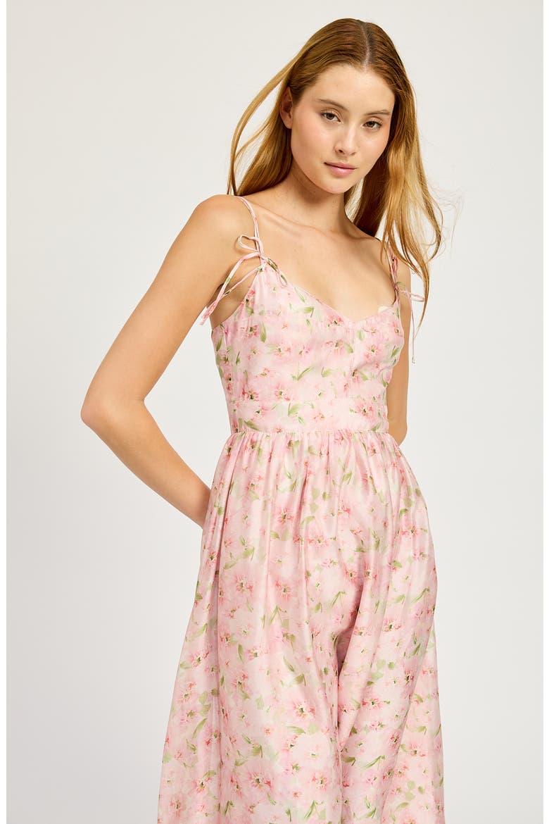 Josette Floral Midi Dress, Alternate, color, PINK FLORAL