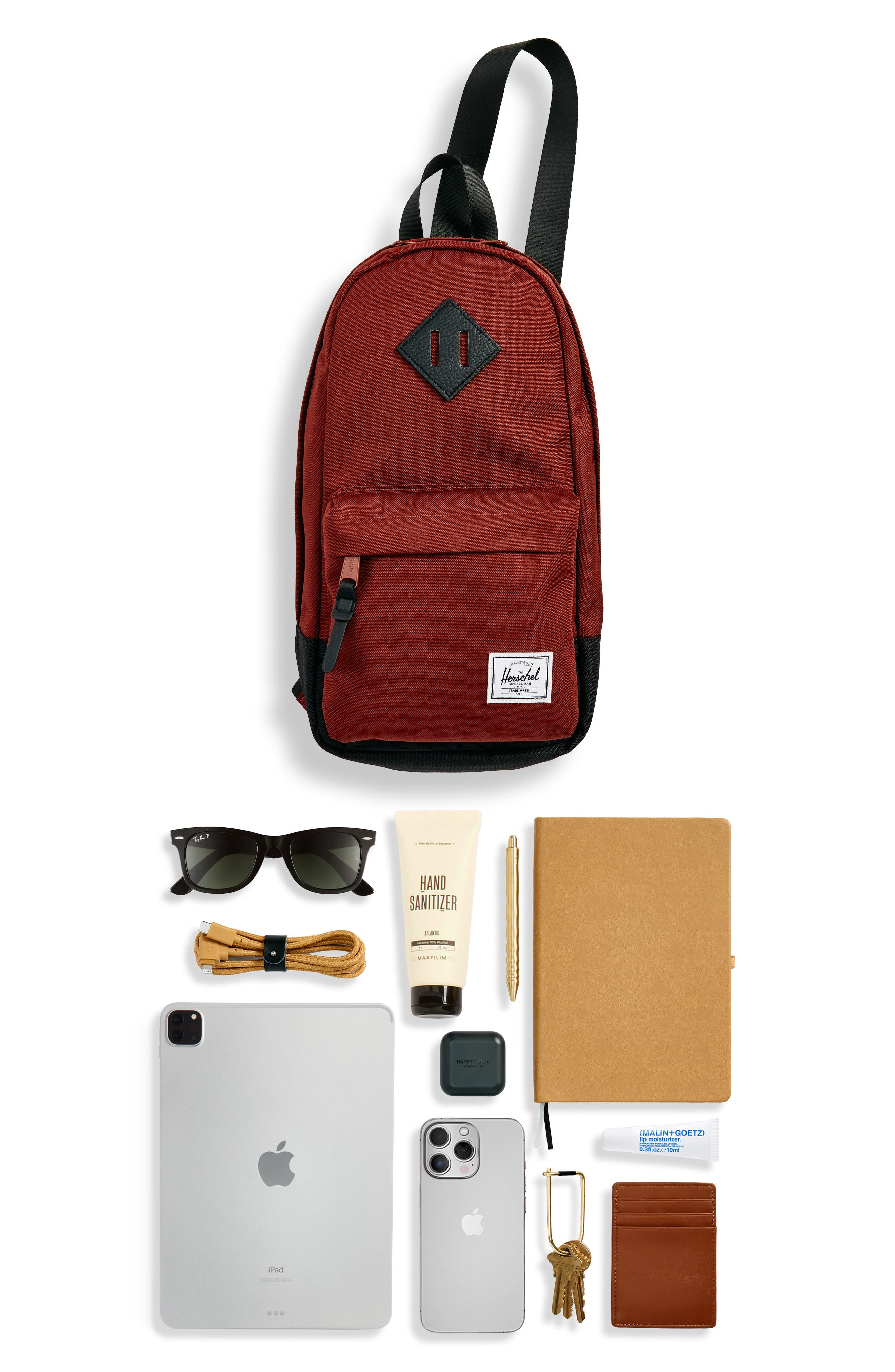 Heritage Shoulder Bag, Alternate, color, PORT/ BLACK
