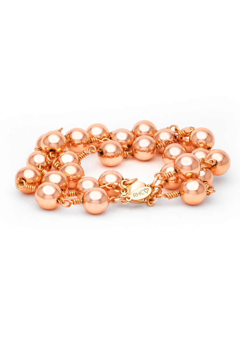 Socialite Hematite Bracelet, Main, color, Rose Gold