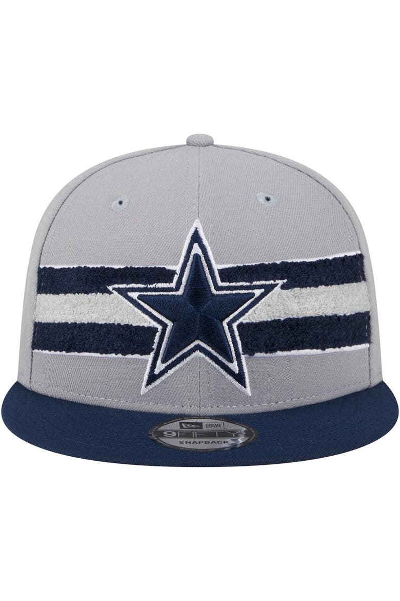 Men's New Era Gray/Navy Dallas Cowboys Band 9FIFTY Snapback Hat, Alternate, color, Gray