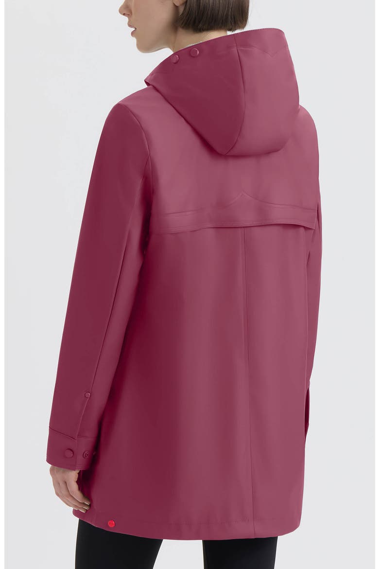 Acacia Rubberized Water-Repellent Rain Jacket, Alternate, color, ROSE WINE