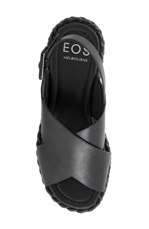 Eos Footwear Melia Platform Wedge Sandal In Black