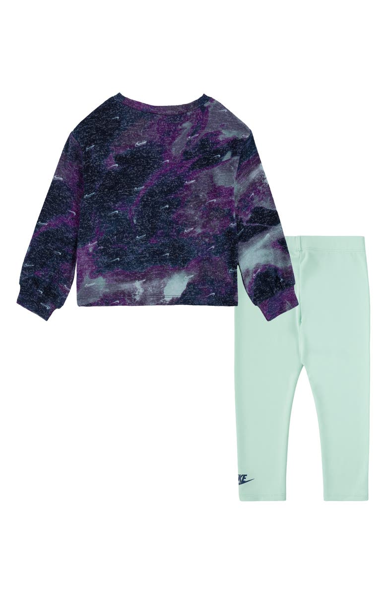 Nike Kids' Crewneck Sweatshirt & Leggings Set, Alternate, color, Mint Foam