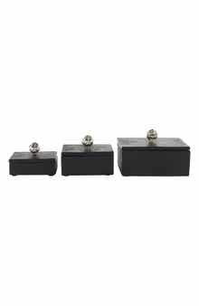 UMA Contemporary Set of 3 Decorative Marble Boxes
