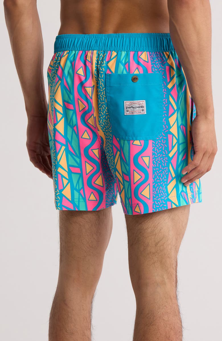 Party Pants Maui Wowie Swim Trunks, Alternate, color, Teal