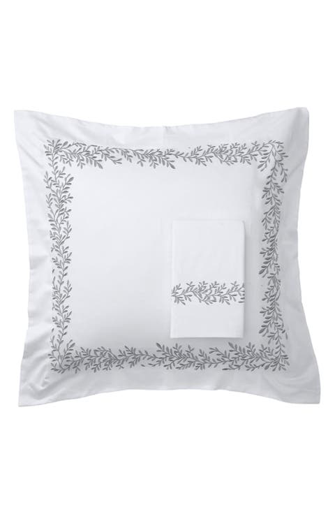 600 Thread Count Cotton Floral Pillow Shams - Set of 2