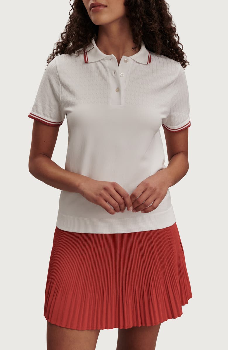 Varley Mickey Seamless Performance Polo, Main, color, White