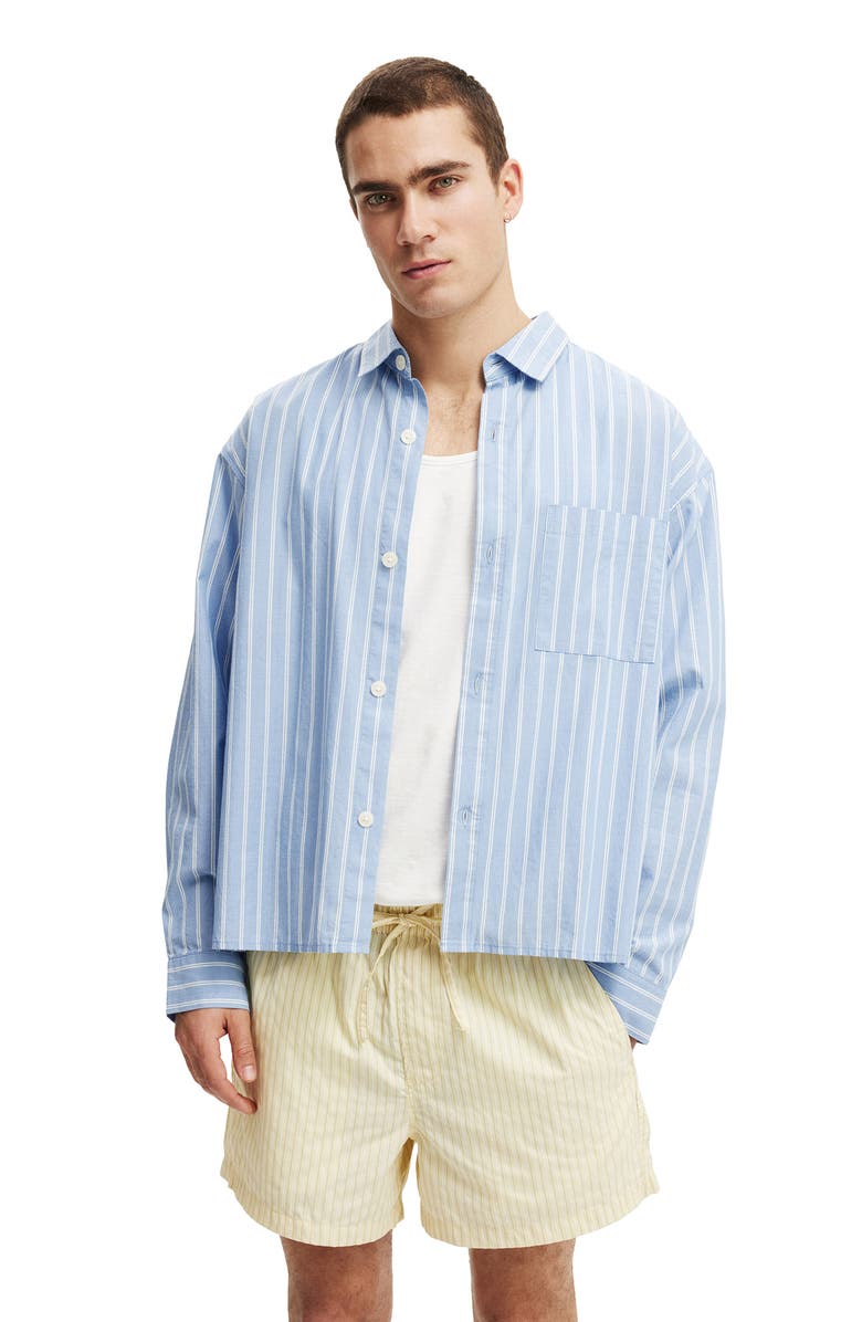 Cotton On Men's Short Short, Main, color, Yellow Stripe