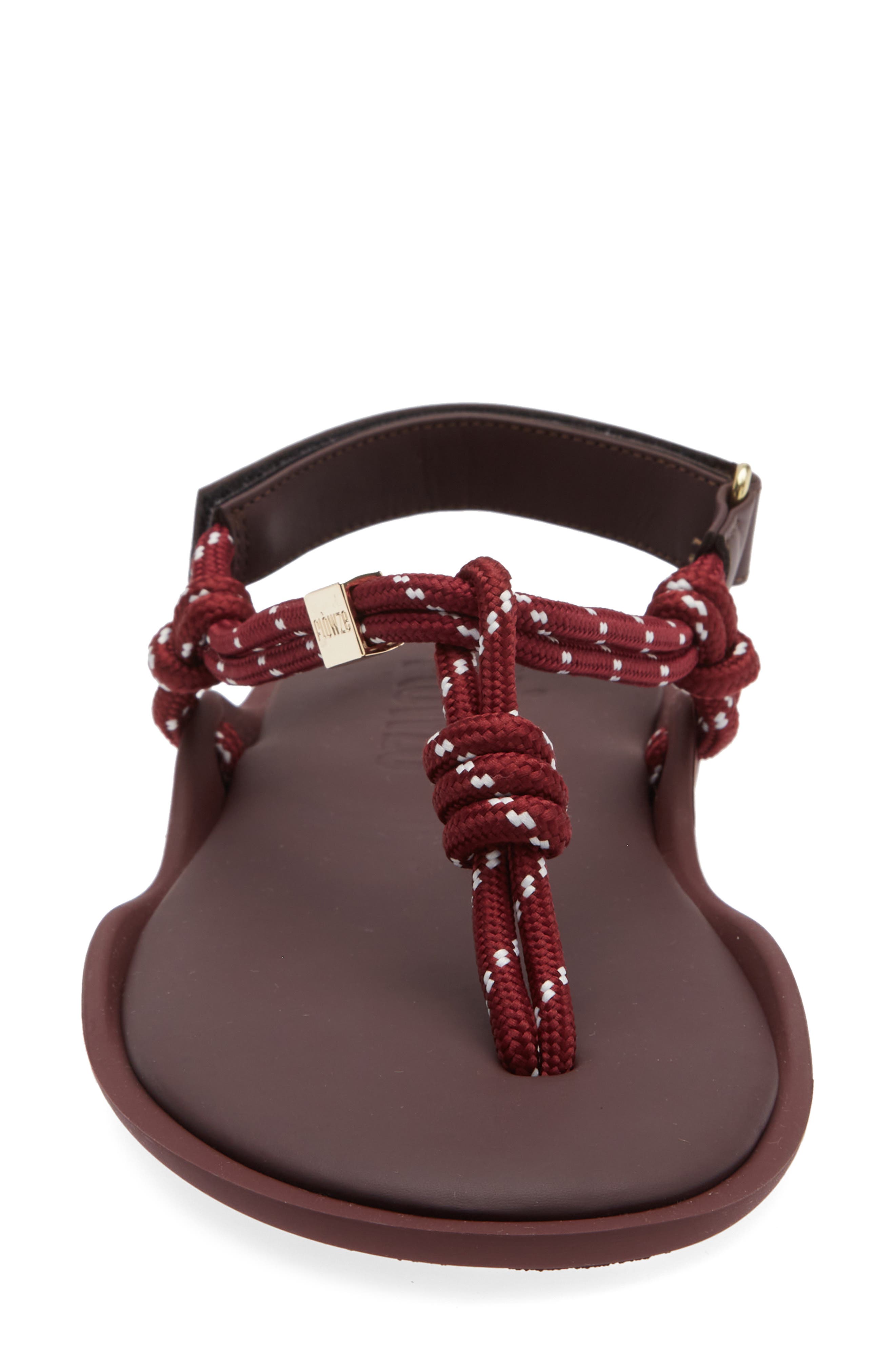 Cord Water Repellent Slingback Thong Sandal, Alternate, color, BORDEAUX