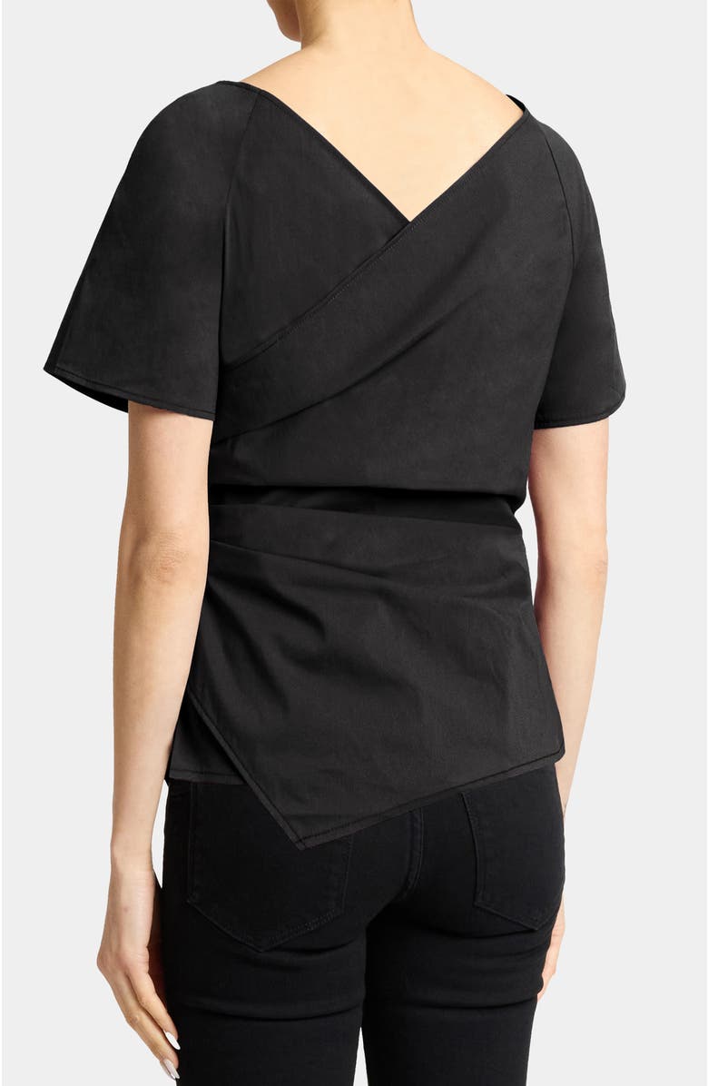 Santorelli MURPHY Short Sleeve Wrap Top, Alternate, color, 