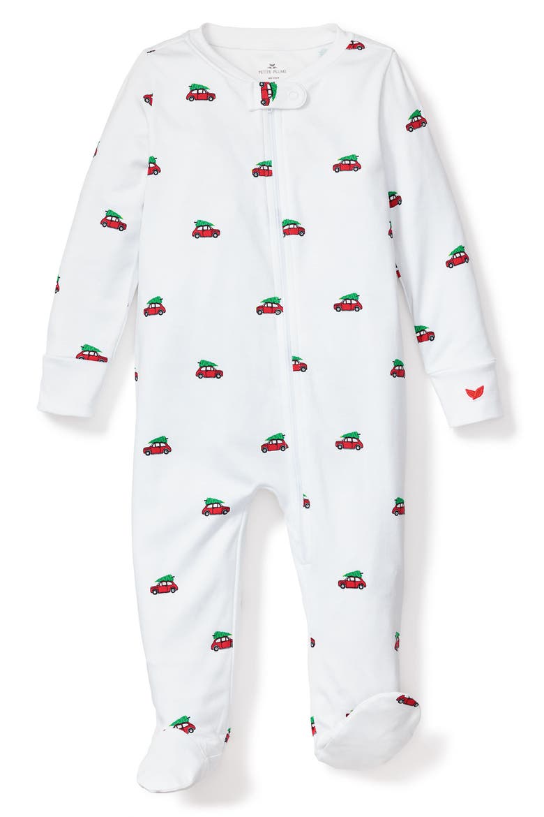 Holiday Journey Pima Cotton Footie, Main, color, WHITE