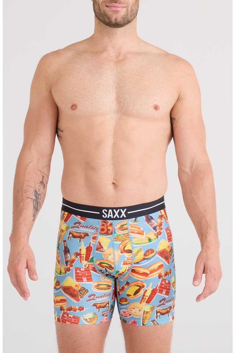 Volt Breathable Sim Fit Mesh Boxer Briefs, Main, color, QUALITY FOODS-MULTI