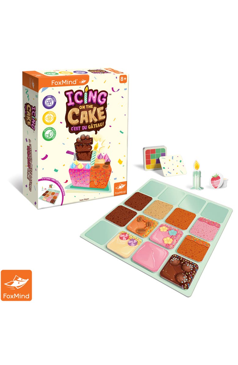 FoxMind Games Icing On The Cake Family Food Themed Tile Laying Strategy Game, Alternate, color, Multicolored