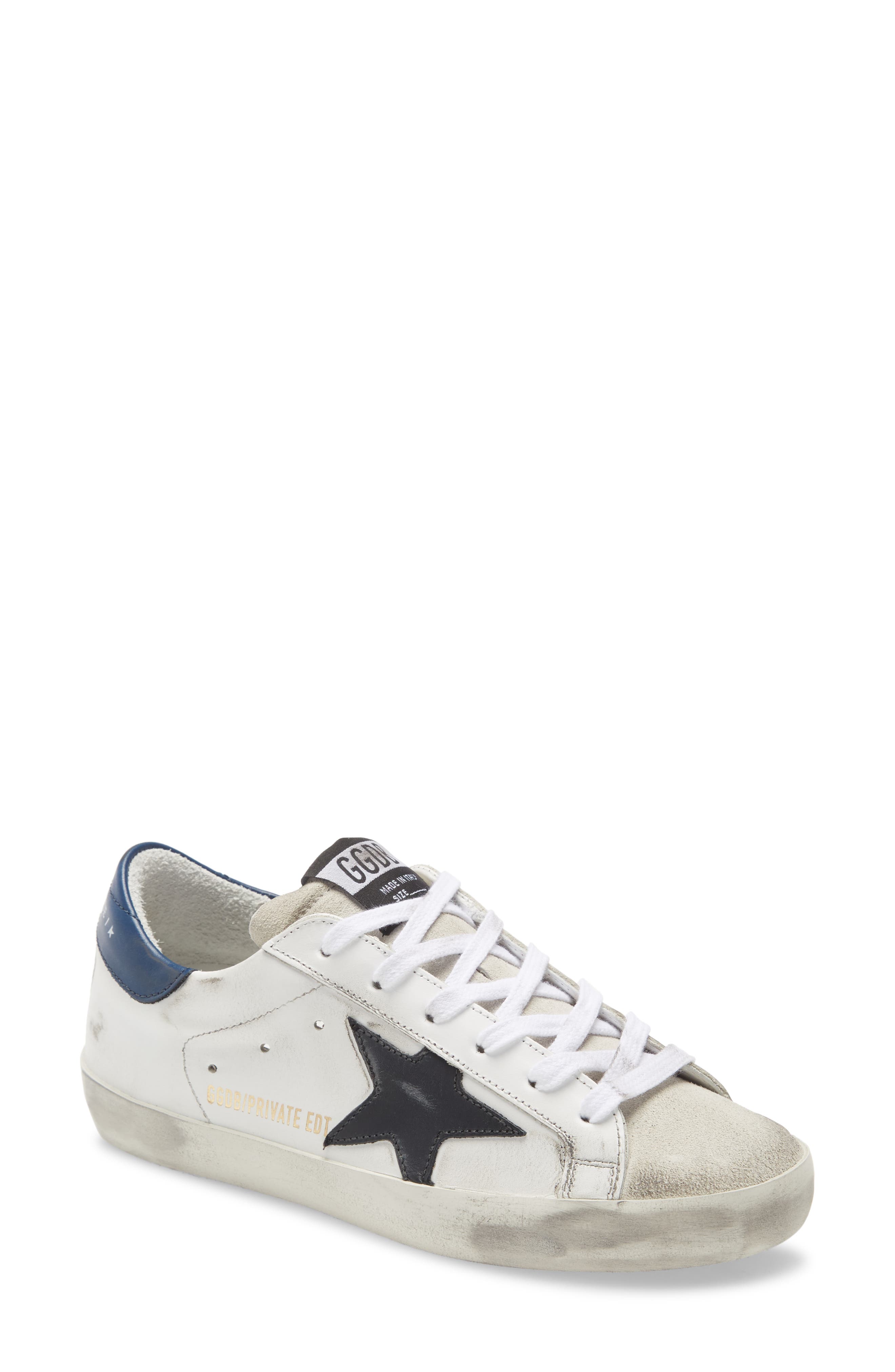 Super-Star Low Top Sneaker (Nordstrom Exclusive), Main, color, WHITE/ ICE/ BLACK/ NAVY