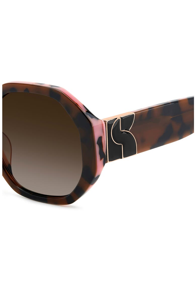 flynnie 54mm geometric sunglasses, Alternate, color, BROWN PINK HAVANA/ BROWN SF