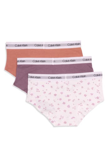 Calvin Klein Kids'  Stretch Cotton Hipster Panties In Multi