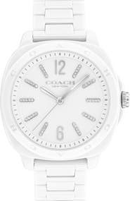 COACH Kitt Ceramic Bracelet Watch, 38mm