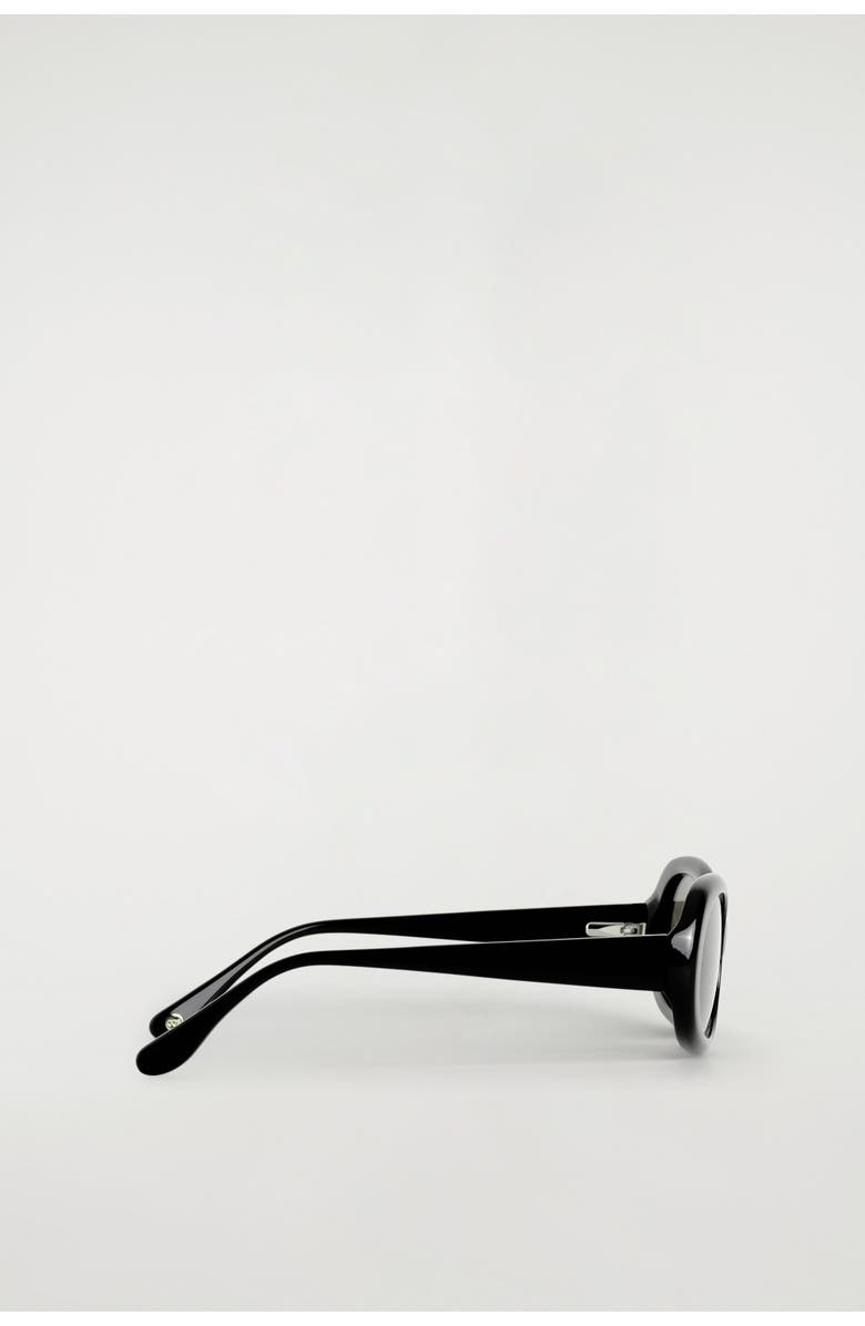 COS Oval Sunglasses, Alternate, color, Black