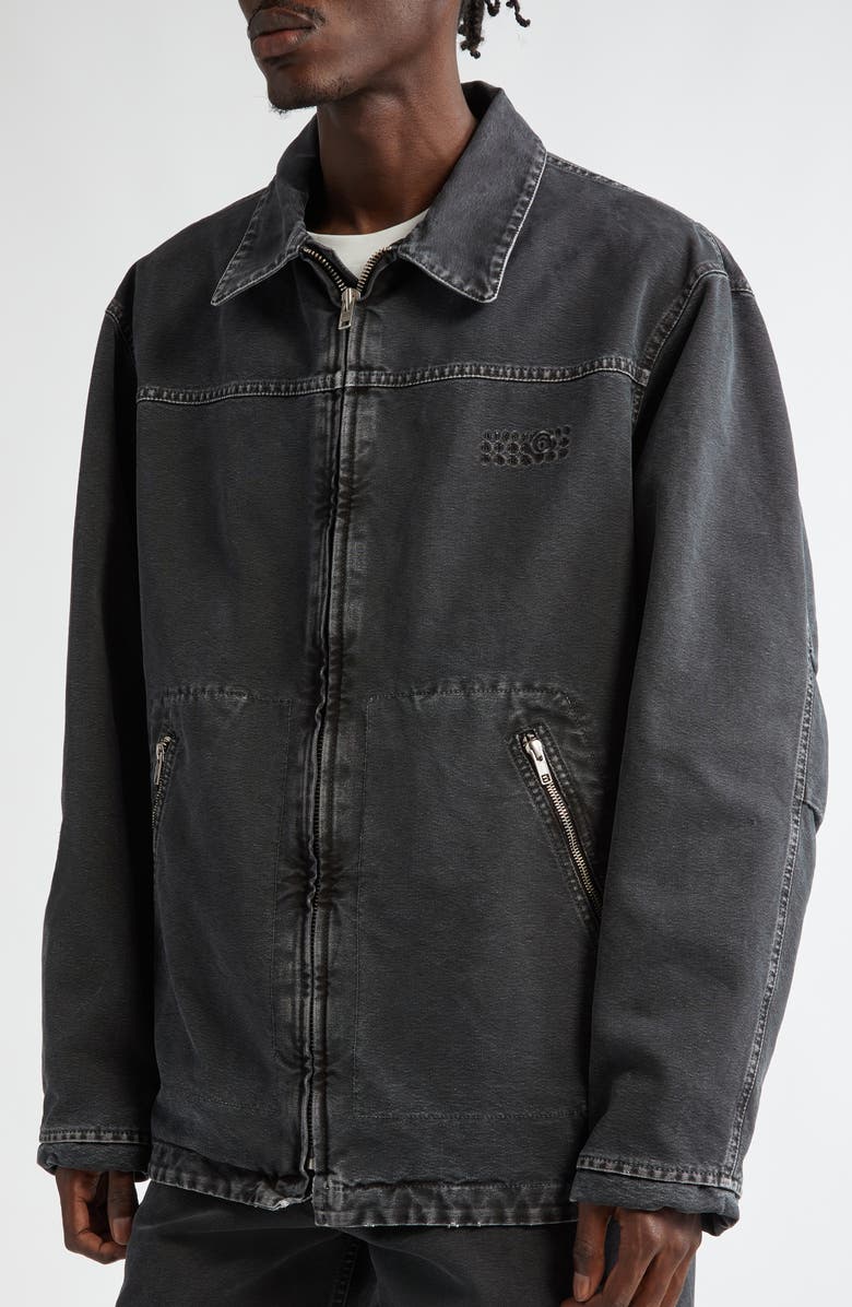 MM6 Maison Margiela Numeric Motif Denim Jacket, Alternate, color, 