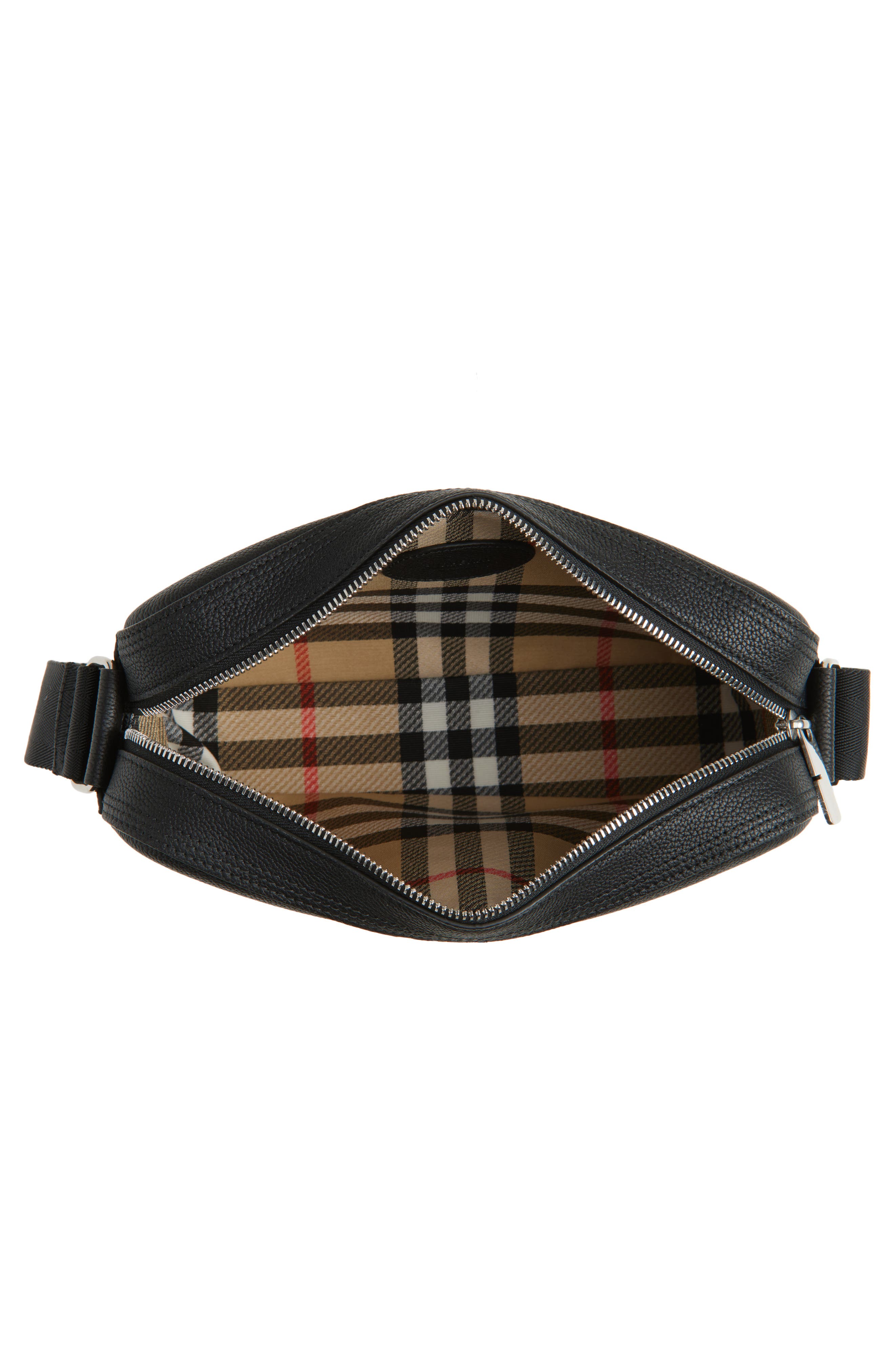 Burberry Large Cotswold Leather Crossbody Bag, Alternate, color, Black