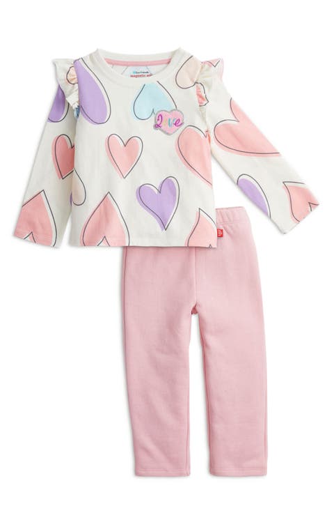 Kids' Love Heart T-Shirt & Leggings Set