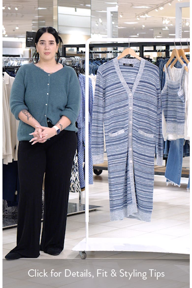 Stripe Linen & Cotton Long Cardigan video