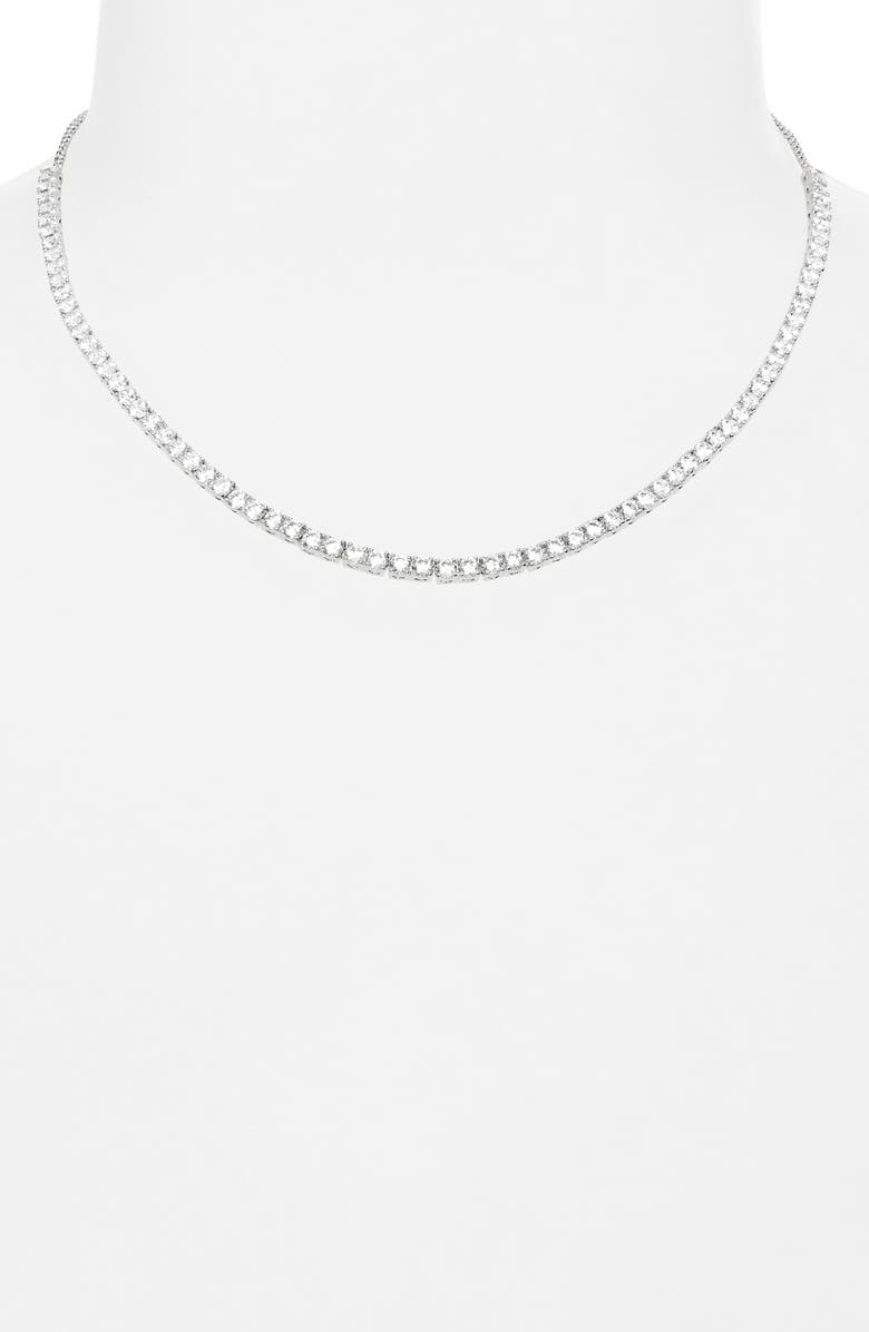 Nadri Cubic Zirconia Frontal Tennis Necklace, Alternate, color, 