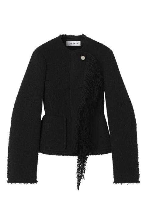 Asymmetrical Jacket In Bouclé Wool